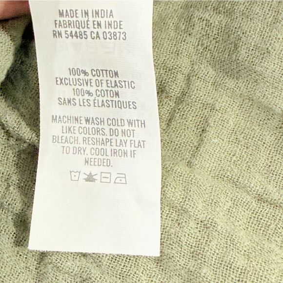 Aerie Pool To Party Boho Olive Green Crochet Halter Mini Cottagecore Dress Sz M - Picture 9 of 11